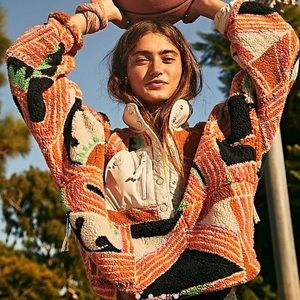 Free people hit the slopes printed pullover